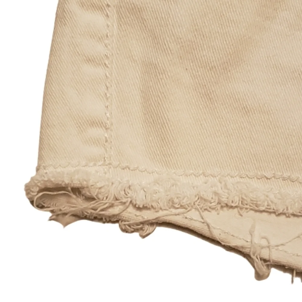 Paris Blues White Raw Hem Cutoff Y2K Denim Shorts